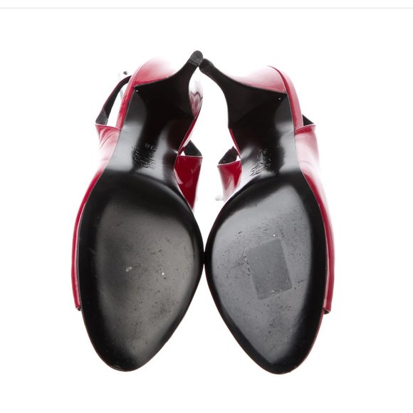 THRDUP- GORGEOUS! Pierre Hardy Red Slingback Kitten Heel Open Toe - Picture 5 of 5